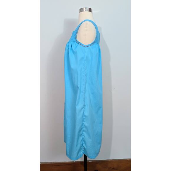 Blue House Dress with Strawberry Pocket - Picture 3 of 7